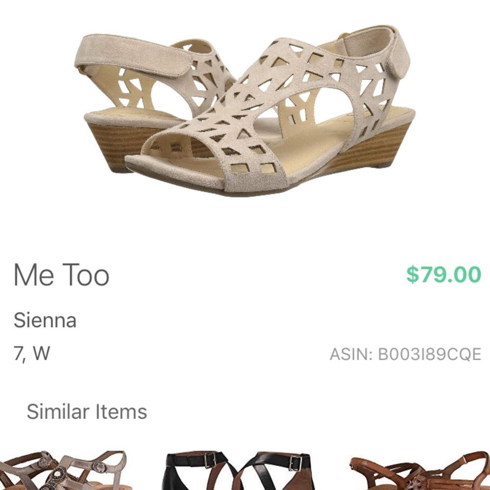 Women’s sandals size 7W. Style and comfort!